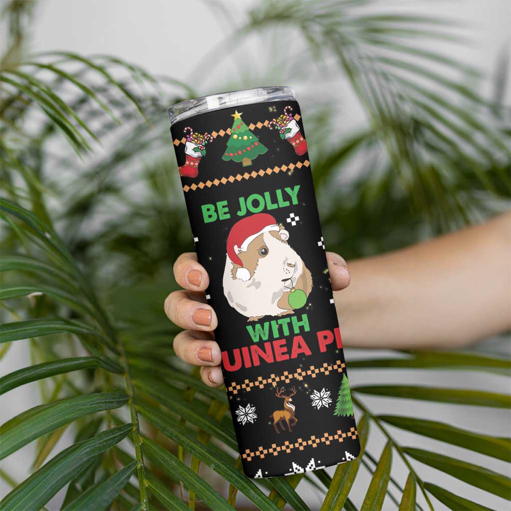 Guinea Pig Christmas Skinny Tumbler Be Jolly With Guinea Pig