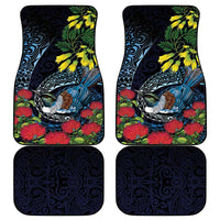 New Zealand Tui Bird Car Mats Maori Koru Mix Pohutukawa