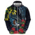 New Zealand Tui Bird Hoodie Maori Koru Mix Pohutukawa