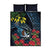 New Zealand Tui Bird Quilt Bed Set Maori Koru Mix Pohutukawa