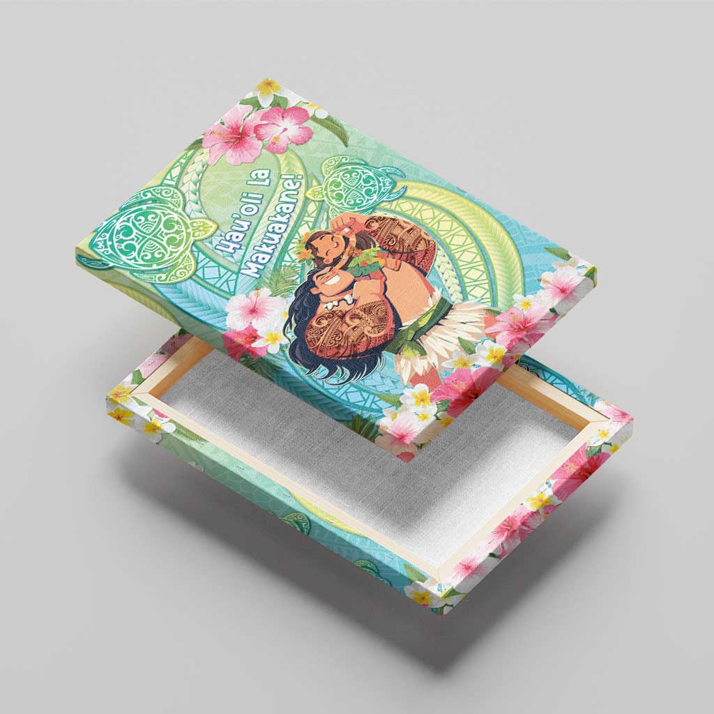 Hawaii Father's Day Canvas Wall Art Happy Father And Child