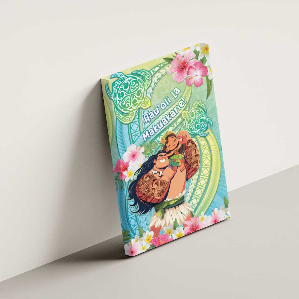 Hawaii Father's Day Canvas Wall Art Happy Father And Child