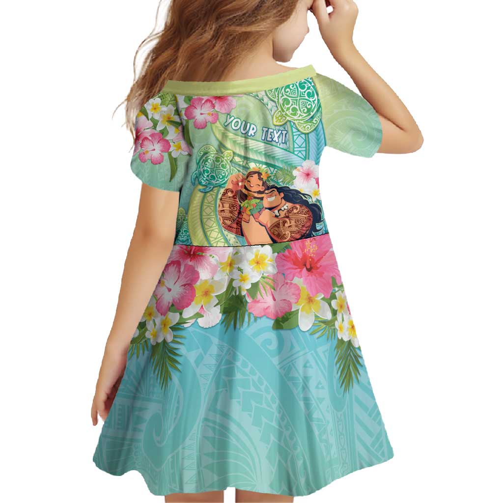 Personalised Hawaii Father's Day Family Matching Long Sleeve Bodycon Dress and Hawaiian Shirt Happy Father And Child