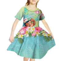 Personalised Hawaii Father's Day Kid Short Sleeve Dress Happy Father And Child