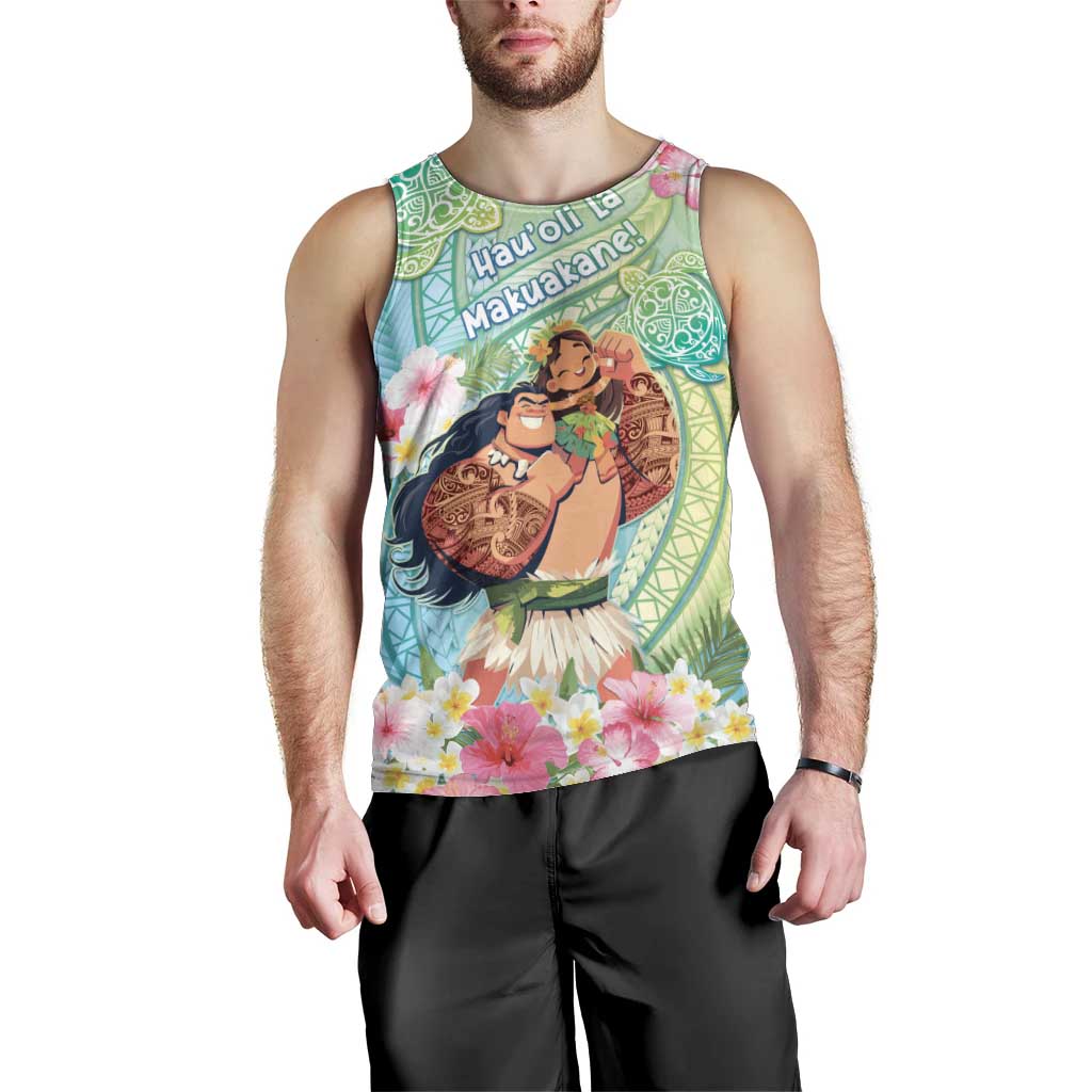 Personalised Hawaii Father's Day Men Tank Top Happy Father And Child