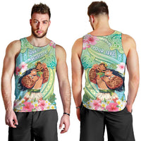 Personalised Hawaii Father's Day Men Tank Top Happy Father And Child