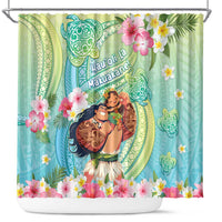 Hawaii Father's Day Shower Curtain Happy Father And Child