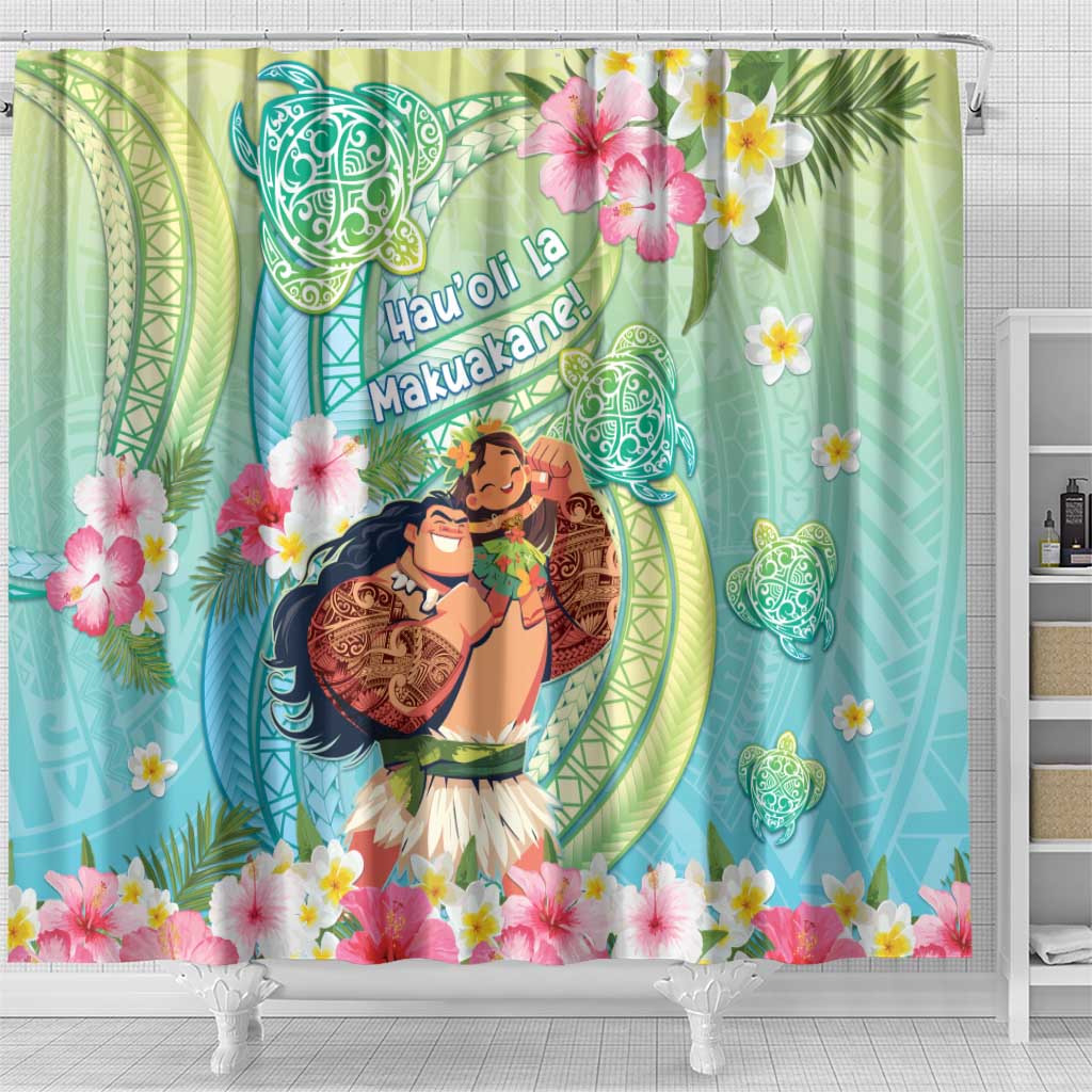 Hawaii Father's Day Shower Curtain Happy Father And Child