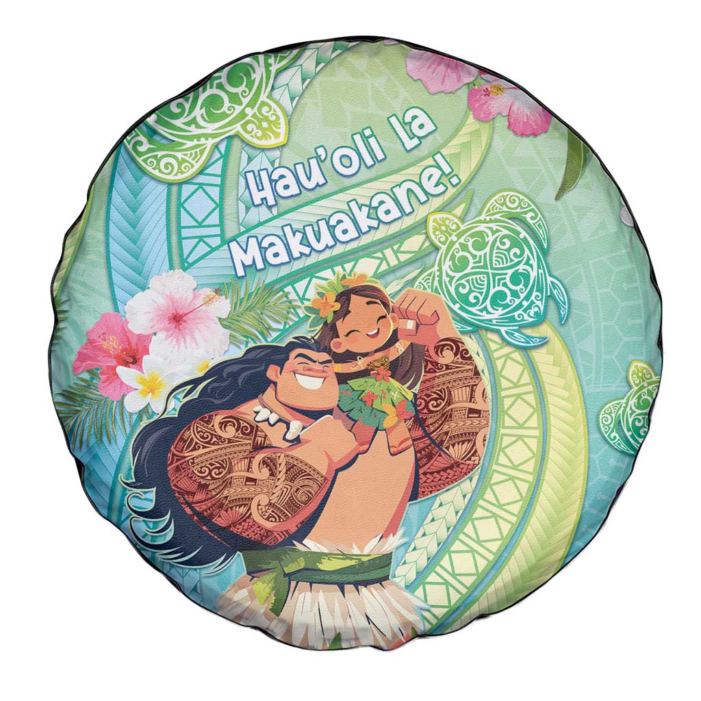 Hawaii Father's Day Spare Tire Cover Happy Father And Child