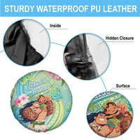 Hawaii Father's Day Spare Tire Cover Happy Father And Child