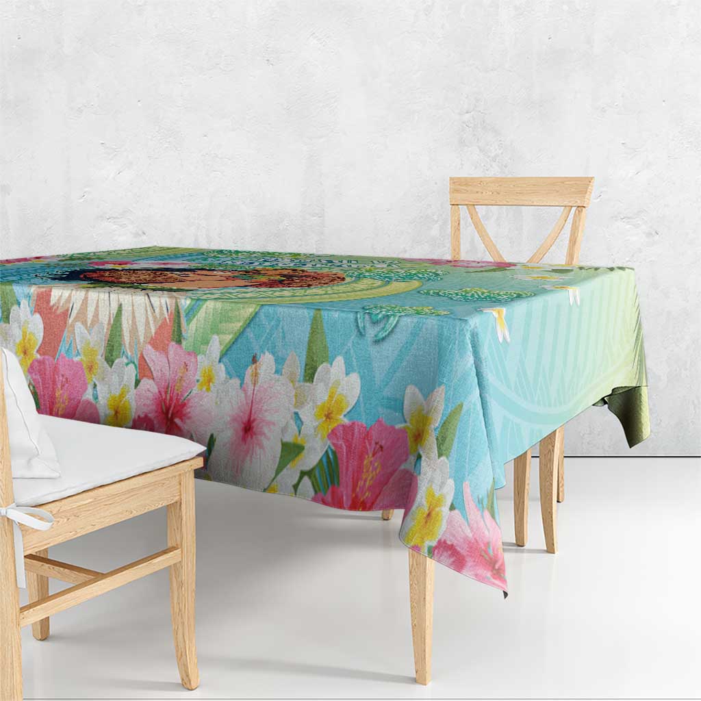 Hawaii Father's Day Tablecloth Happy Father And Child