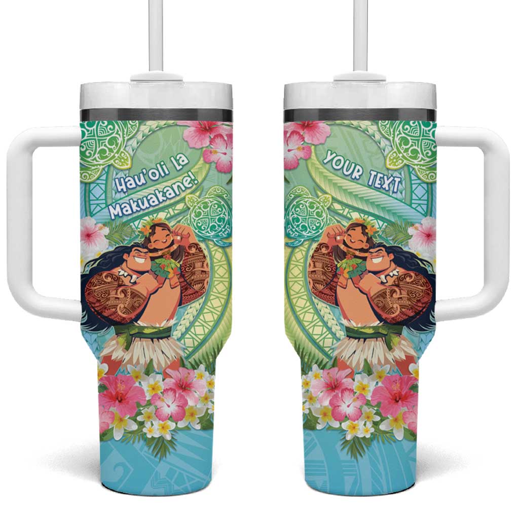 Personalised Hawaii Father's Day Tumbler With Handle Happy Father And Child