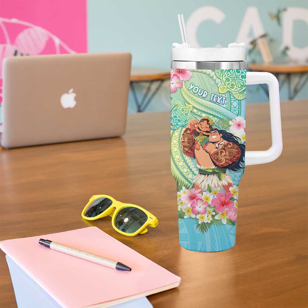 Personalised Hawaii Father's Day Tumbler With Handle Happy Father And Child