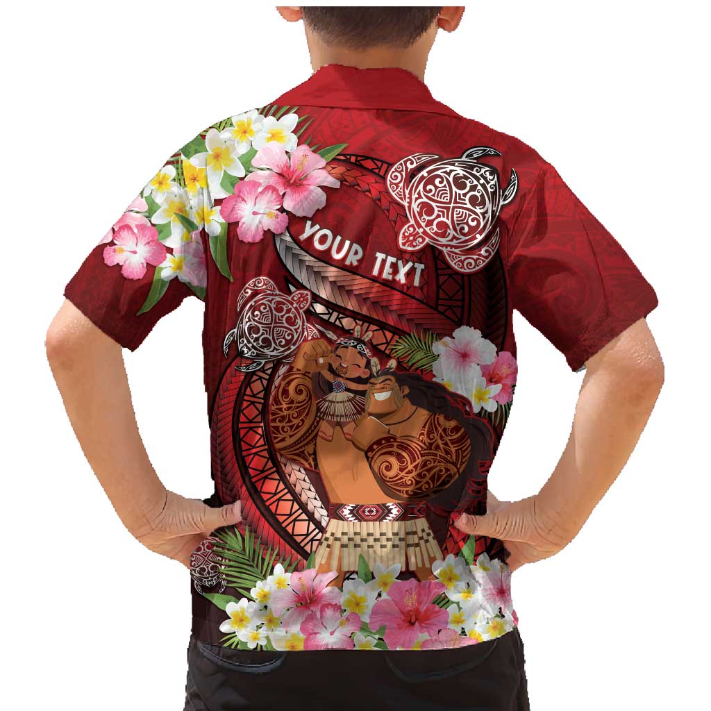 Personalised New Zealand Father's Day Family Matching Mermaid Dress and Hawaiian Shirt Happy Father And Child