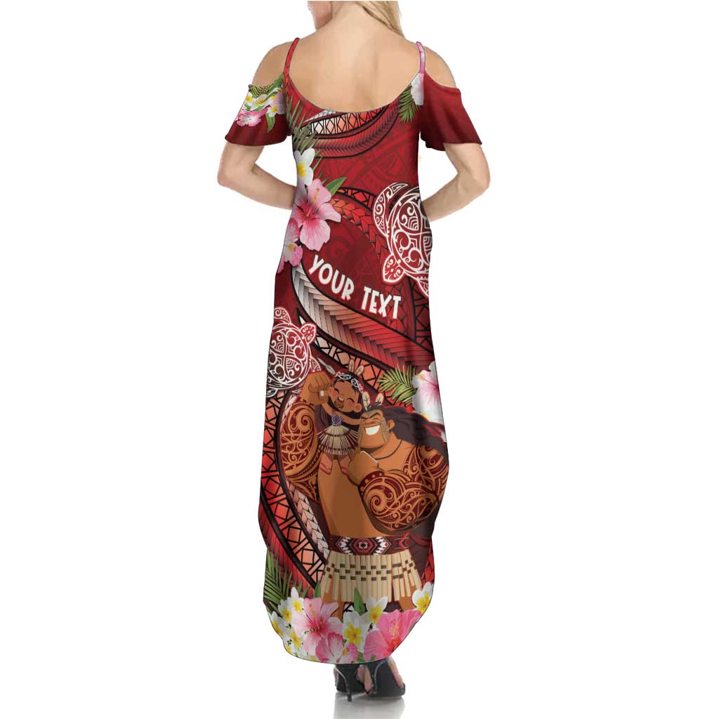 Personalised New Zealand Father's Day Family Matching Summer Maxi Dress and Hawaiian Shirt Happy Father And Child