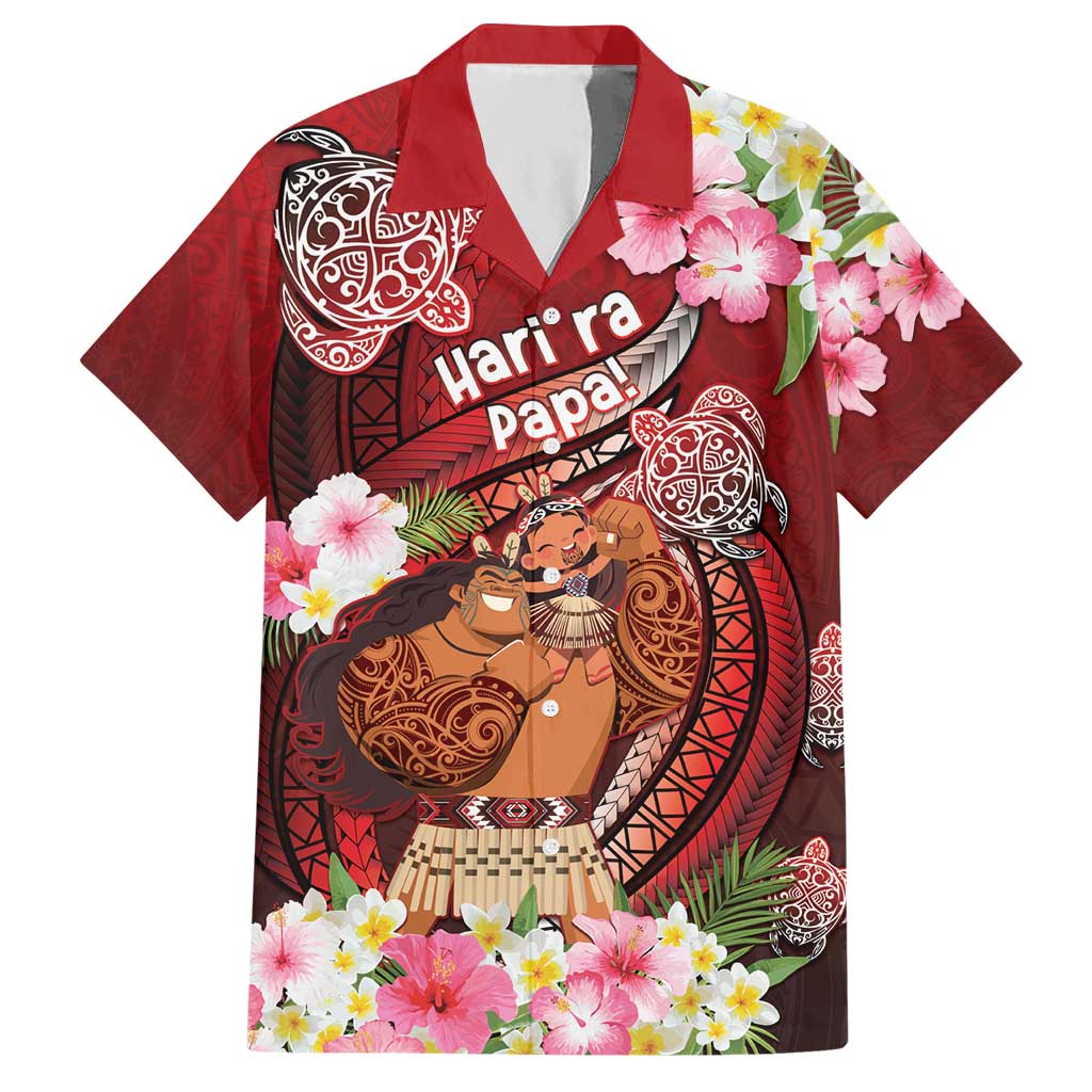 Personalised New Zealand Father's Day Hawaiian Shirt Happy Father And Child