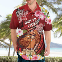 Personalised New Zealand Father's Day Hawaiian Shirt Happy Father And Child