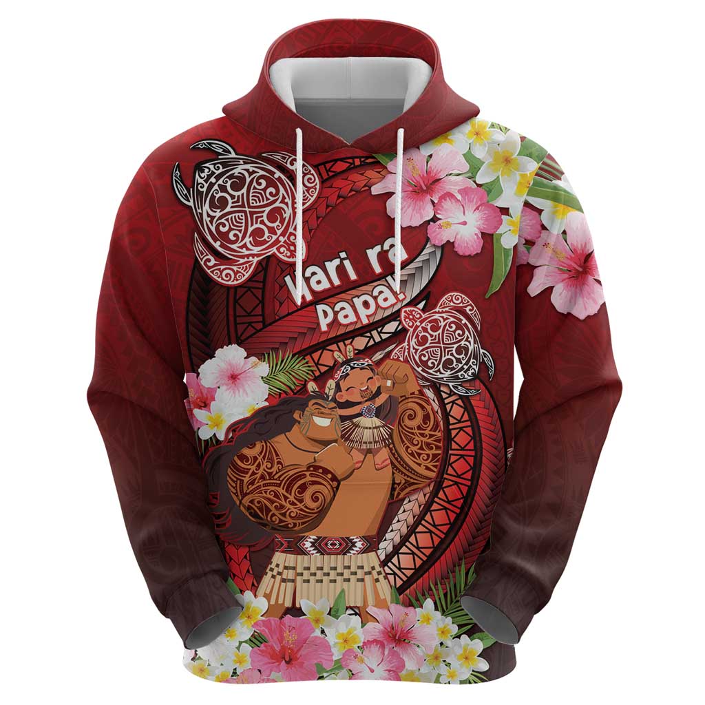 Personalised New Zealand Father's Day Hoodie Happy Father And Child DT04 - Polynesian Pride