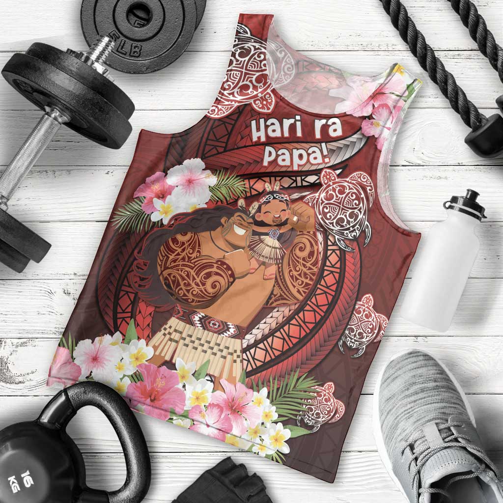 Personalised New Zealand Father's Day Men Tank Top Happy Father And Child