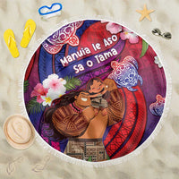 Samoa Father's Day Beach Blanket Happy Father And Child