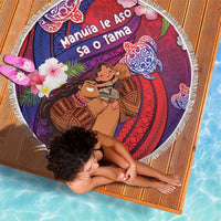 Samoa Father's Day Beach Blanket Happy Father And Child