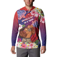 Personalised Samoa Father's Day Button Sweatshirt Happy Father And Child