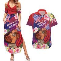 Personalised Samoa Father's Day Couples Matching Summer Maxi Dress and Hawaiian Shirt Happy Father And Child