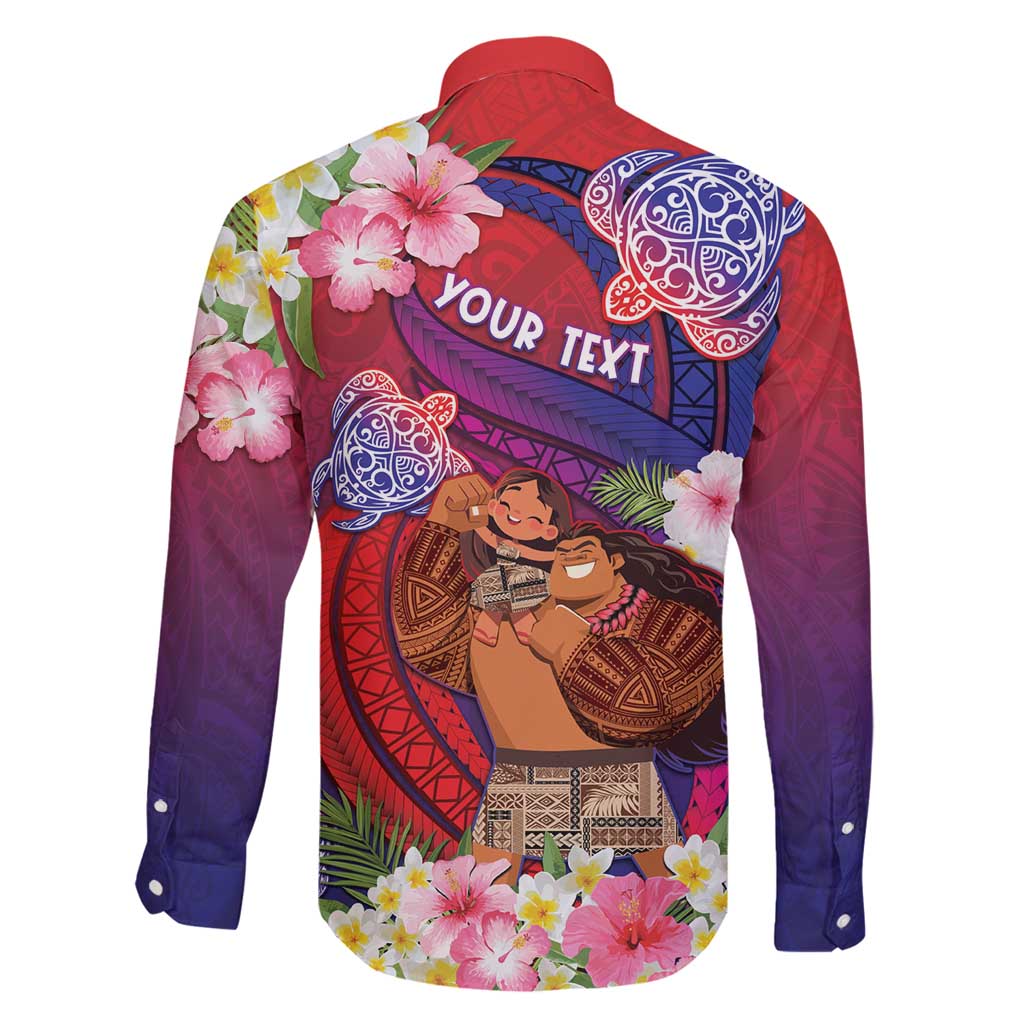 Personalised Samoa Father's Day Family Matching Mermaid Dress and Hawaiian Shirt Happy Father And Child