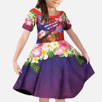 Personalised Samoa Father's Day Family Matching Off Shoulder Maxi Dress and Hawaiian Shirt Happy Father And Child