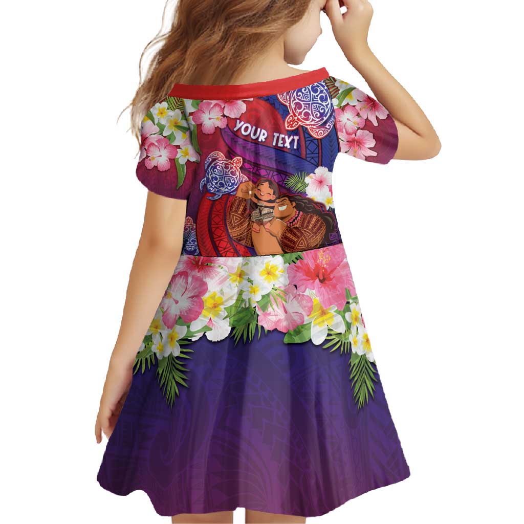 Personalised Samoa Father's Day Family Matching Off Shoulder Maxi Dress and Hawaiian Shirt Happy Father And Child