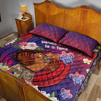 Samoa Father's Day Quilt Bed Set Happy Father And Child
