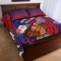 Samoa Father's Day Quilt Bed Set Happy Father And Child