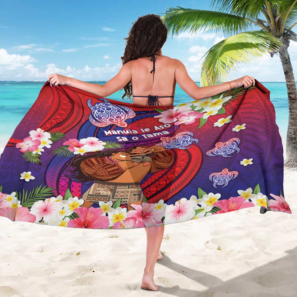 Samoa Father's Day Sarong Happy Father And Child