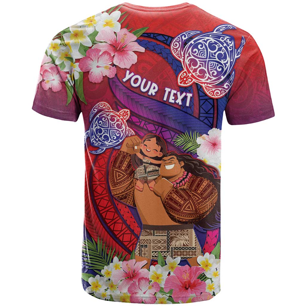 Personalised Samoa Father's Day T Shirt Happy Father And Child