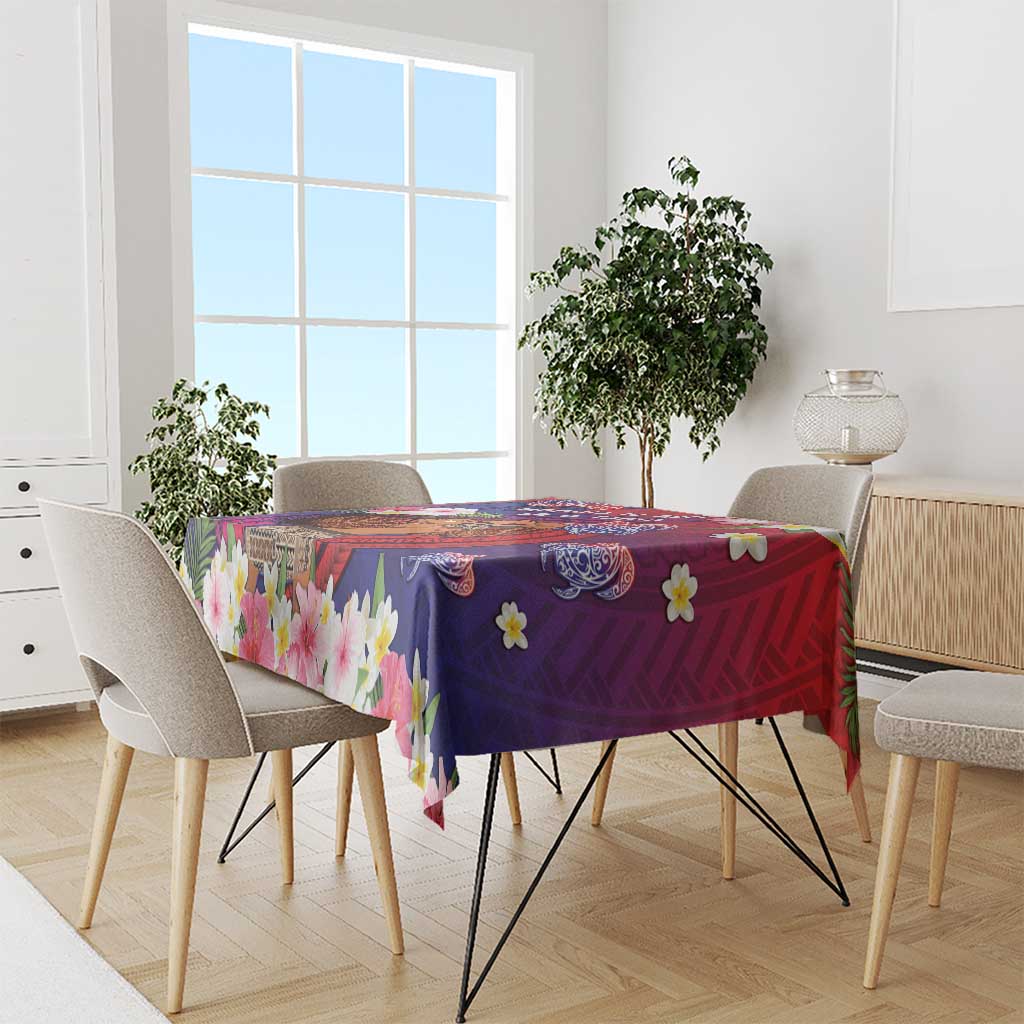 Samoa Father's Day Tablecloth Happy Father And Child