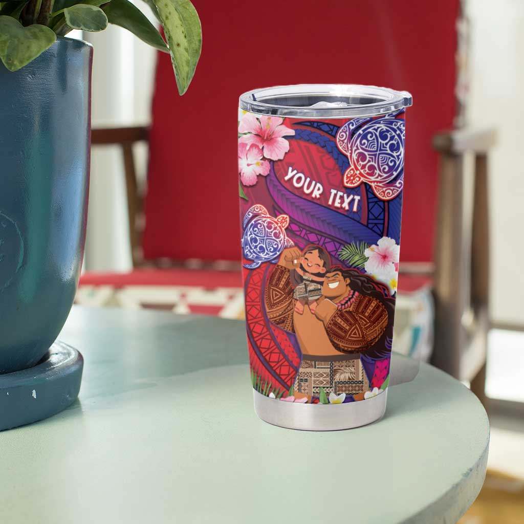 Personalised Samoa Father's Day Tumbler Cup Happy Father And Child