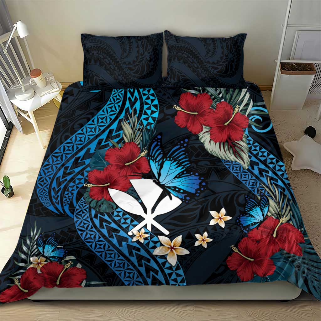 Hawaii Butterfly Bedding Set Kanaka Maoli Mix Hibiscus