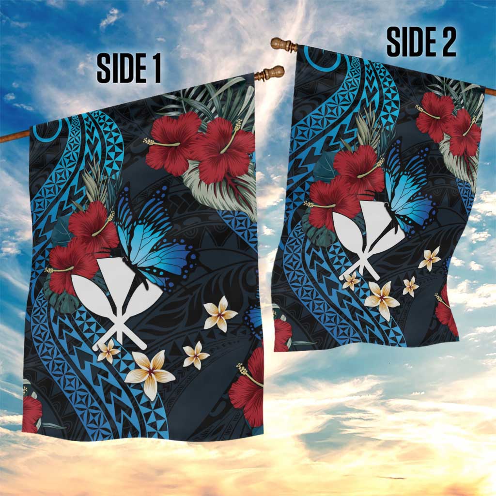 Hawaii Butterfly Garden Flag Kanaka Maoli Mix Hibiscus