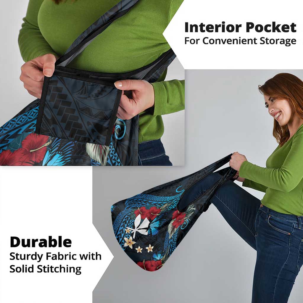 Hawaii Butterfly Grocery Bag Kanaka Maoli Mix Hibiscus