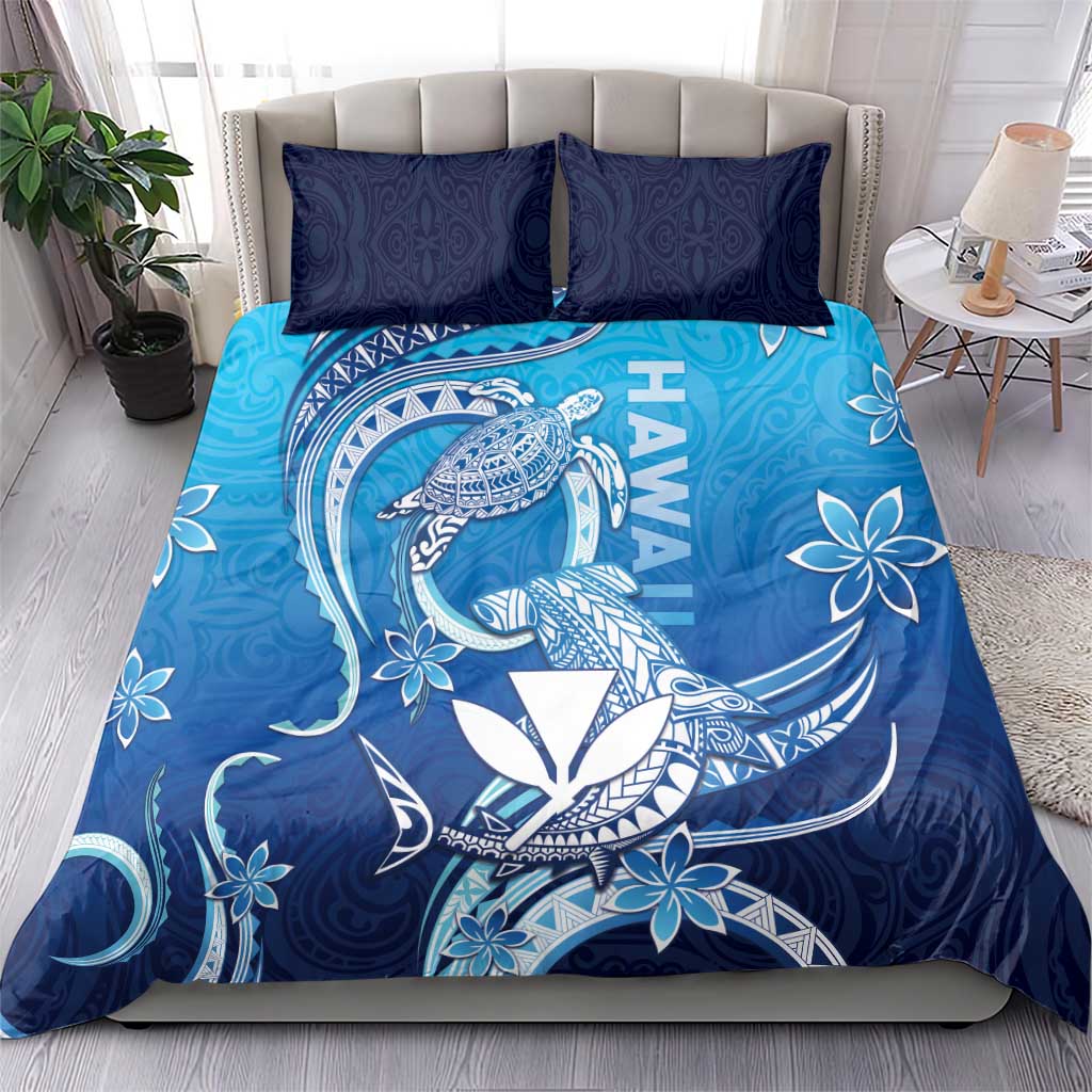 Hawaii Bedding Set Turtle With Hammerhead Shark Oceanic DT04 - Polynesian Pride