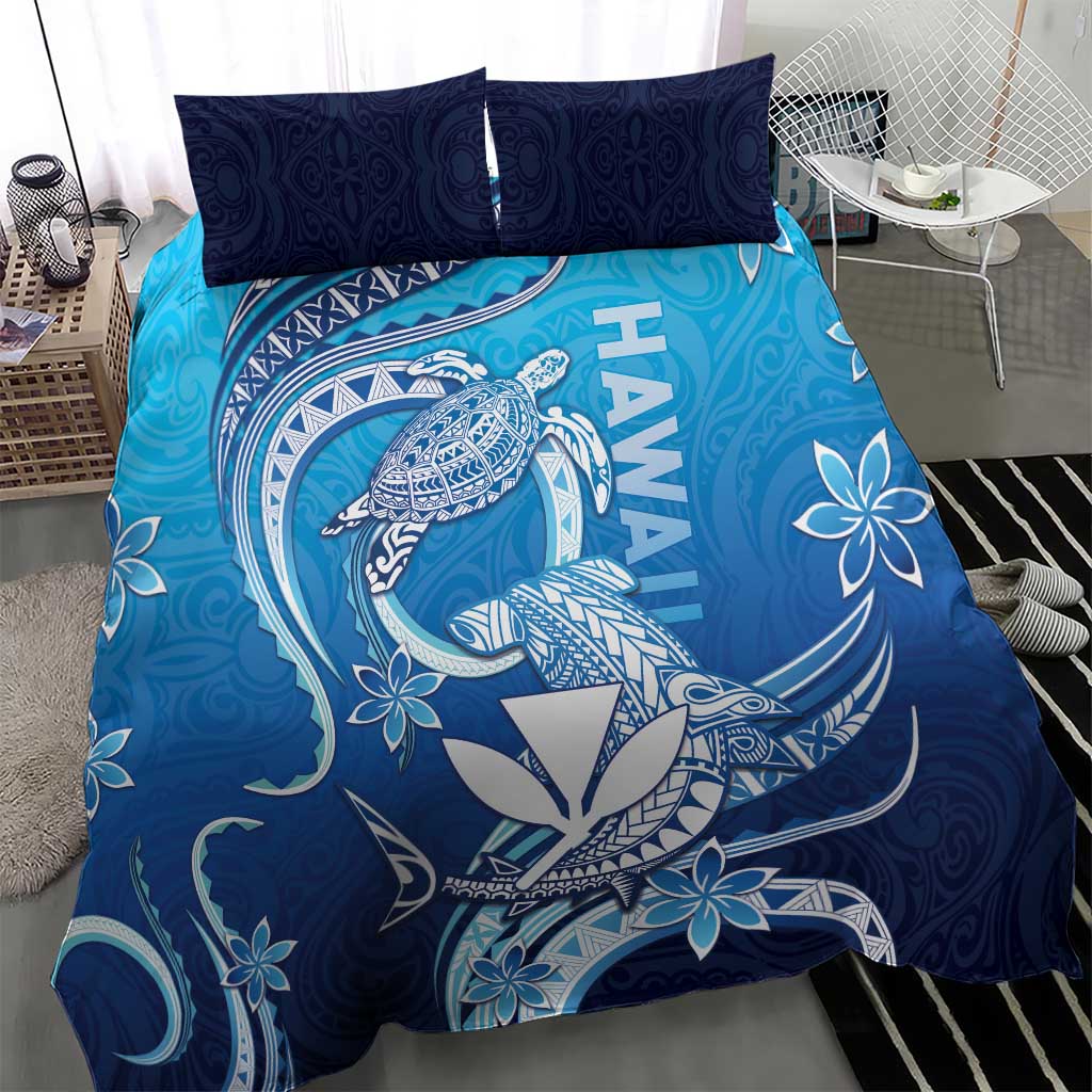 Hawaii Bedding Set Turtle With Hammerhead Shark Oceanic DT04 - Polynesian Pride
