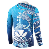 Hawaii Button Sweatshirt Turtle With Hammerhead Shark Oceanic