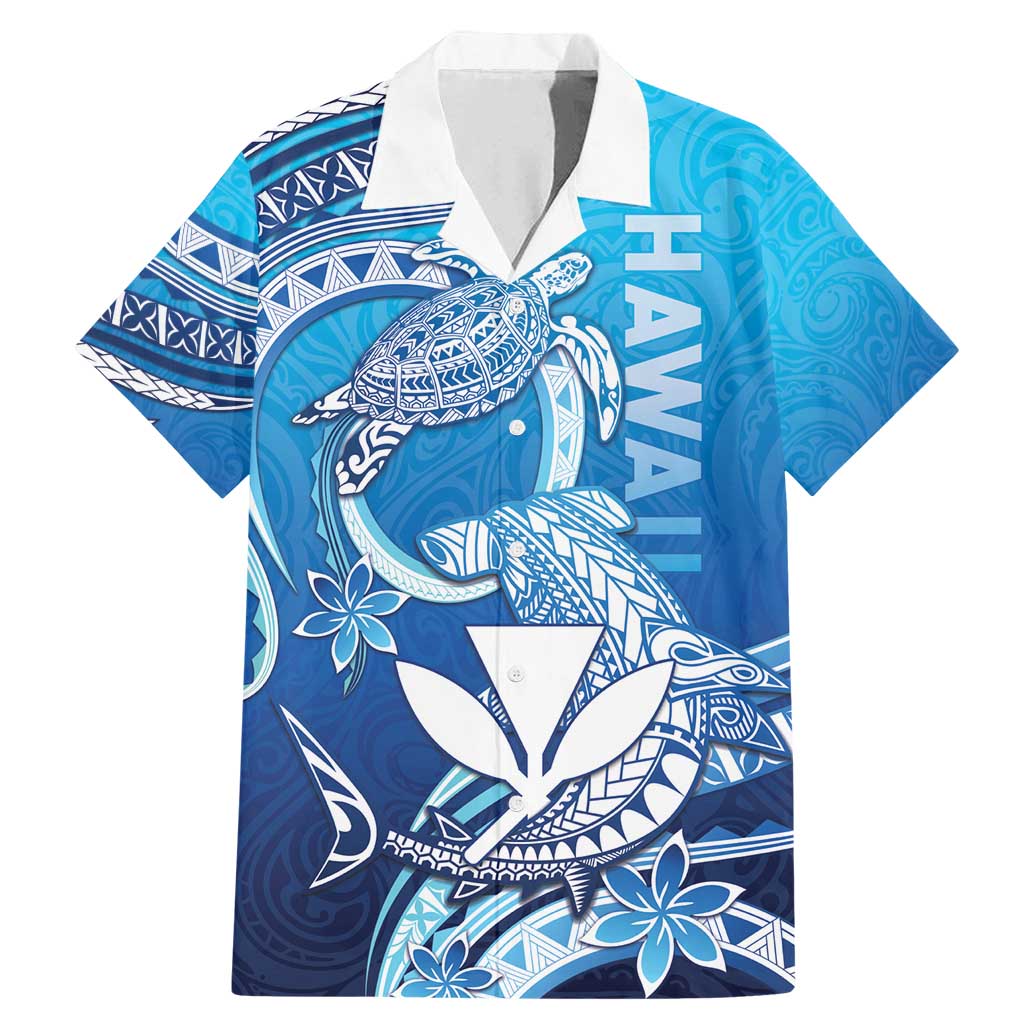 Hawaii Family Matching Mermaid Dress and Hawaiian Shirt Turtle With Hammerhead Shark Oceanic