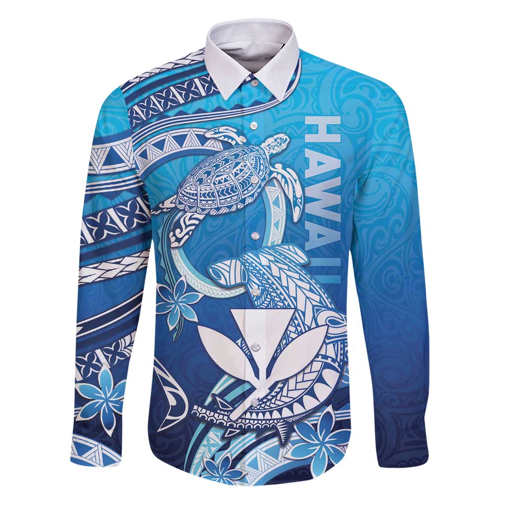 Hawaii Family Matching Puletasi and Hawaiian Shirt Turtle With Hammerhead Shark Oceanic