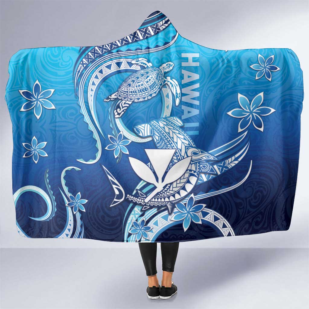 Hawaii Hooded Blanket Turtle With Hammerhead Shark Oceanic