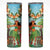 Hawaii Lei Day Skinny Tumbler Hula Girl With Tropical Forest
