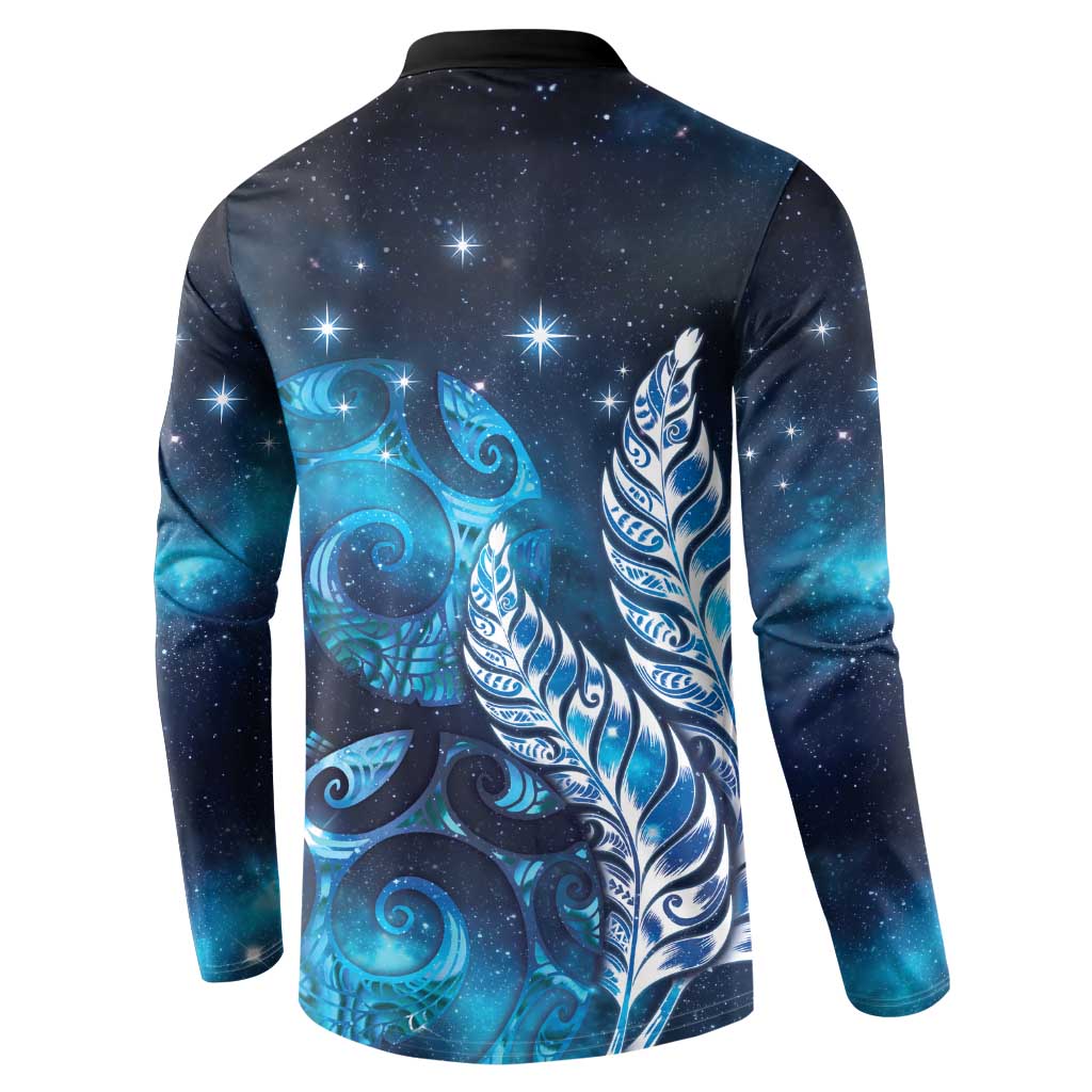 New Zealand Matariki Button Sweatshirt Maori Koru Mix Silver Fern