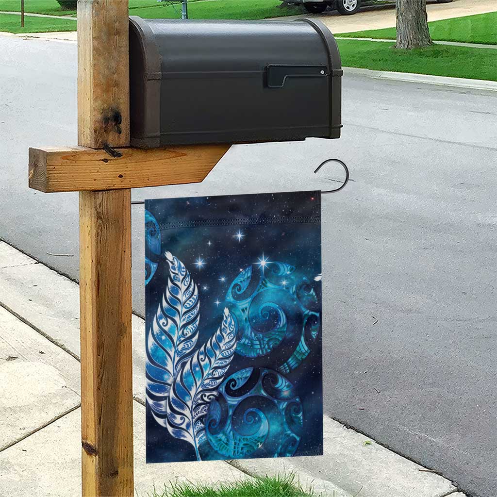 New Zealand Matariki Garden Flag Maori Koru Mix Silver Fern