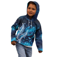 New Zealand Matariki Kid Hoodie Maori Koru Mix Silver Fern