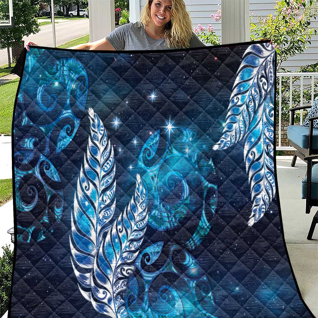 New Zealand Matariki Quilt Maori Koru Mix Silver Fern